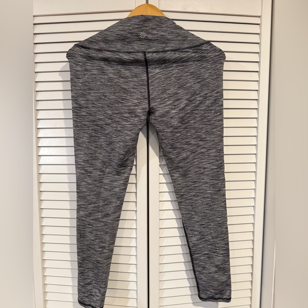 Athleta Heathered Black Leggings Size M - Picture 2 of 3